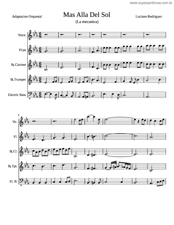 Partitura da música Mas Alla Del Sol v.4