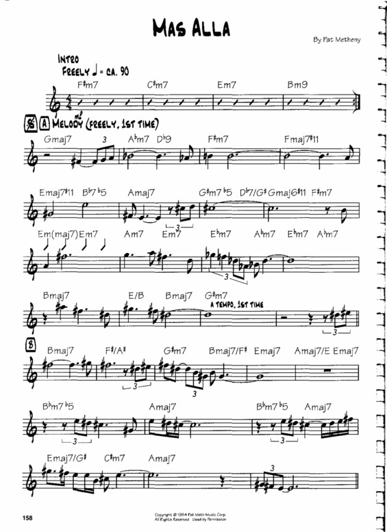 Partitura da música Mas Alla v.2