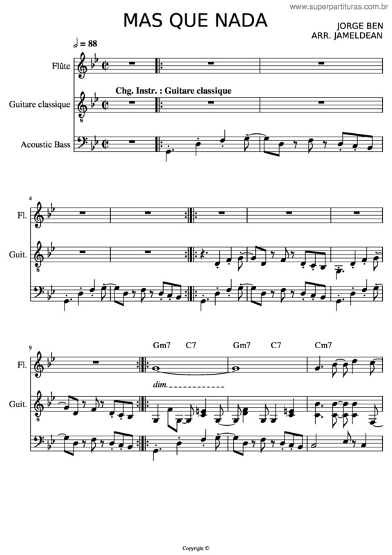 Partitura da música Mas Que Nada 1