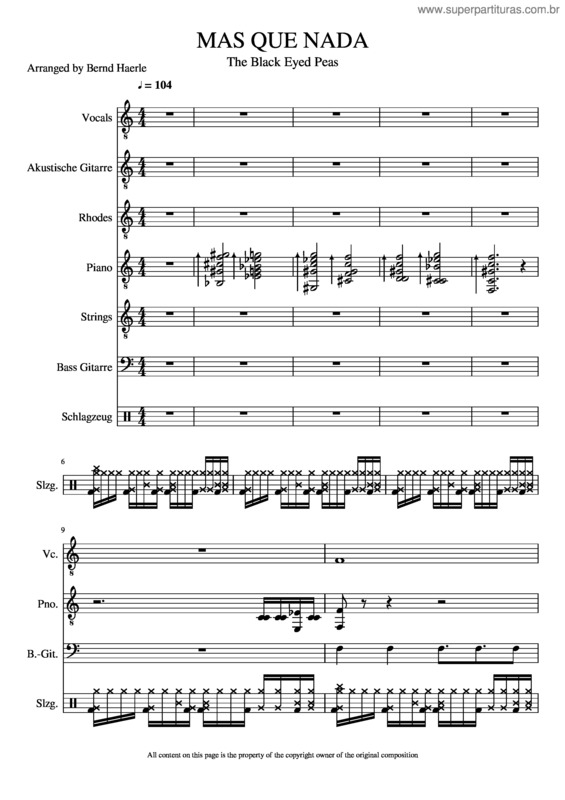 Partitura da música Mas Que Nada v.13