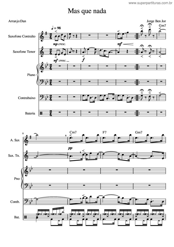 Partitura da música Mas_Que_Nada