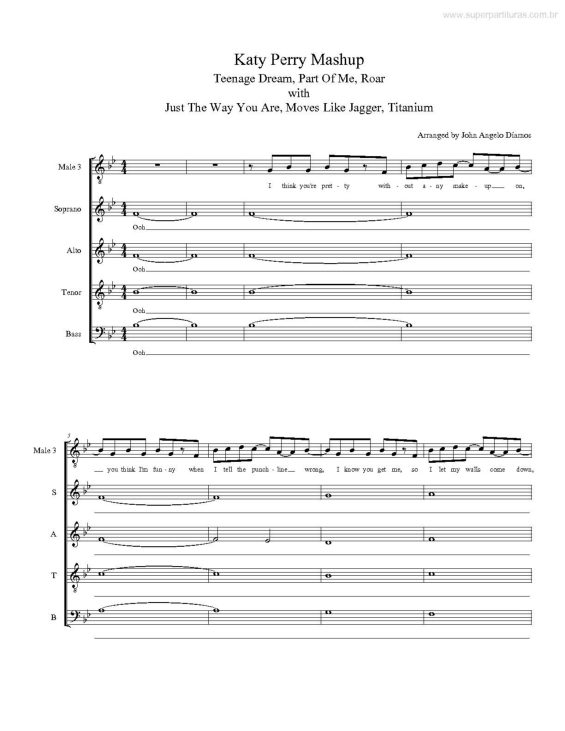 Partitura da música Mashup