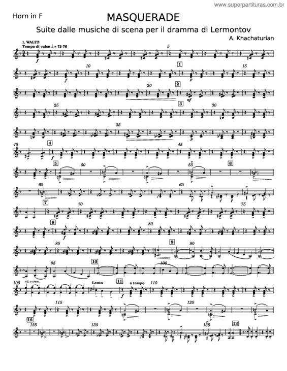 Partitura da música Masquerade v.16