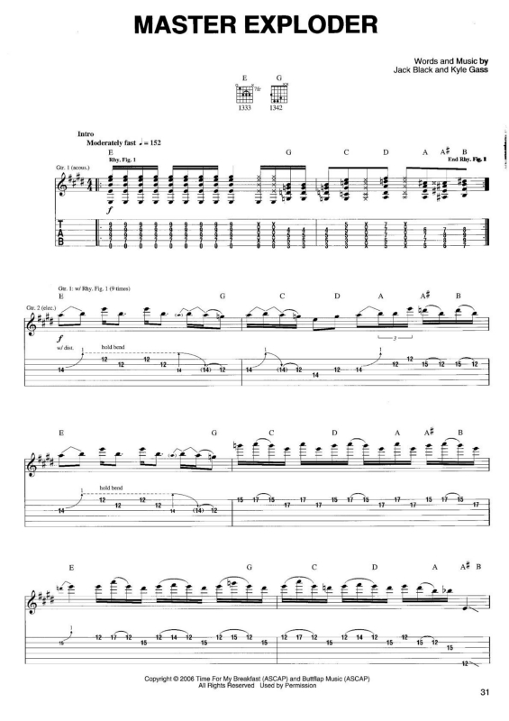 Partitura da música Master Exploder