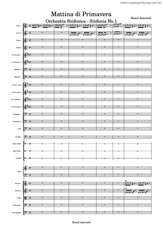 Partitura da música Mattina Di Primavera