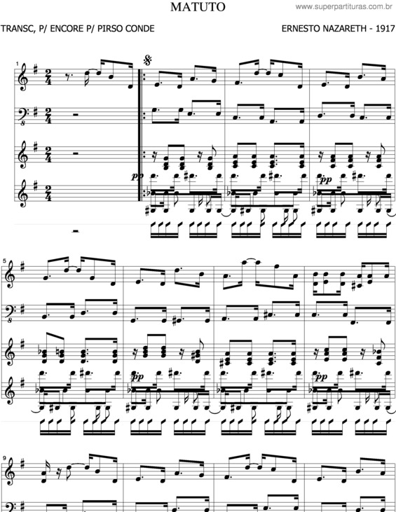 Partitura da música Matuto v.3