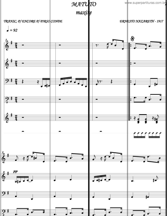 Partitura da música Matuto v.4