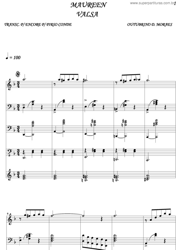 Partitura da música Maurenn