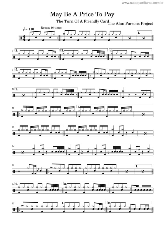 Partitura da música May Be A Price To Pay – The Alan Parsons Project May Be A Price To Pay