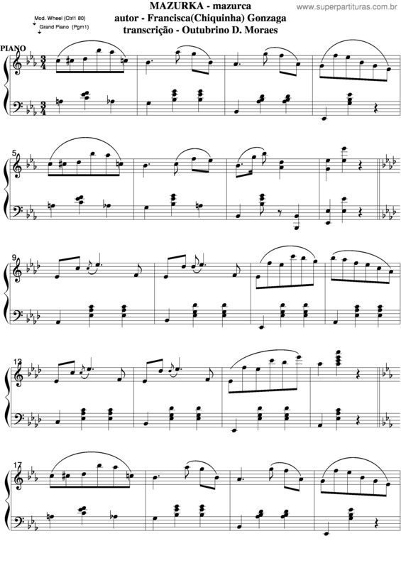 Partitura da música Mazurca v.2