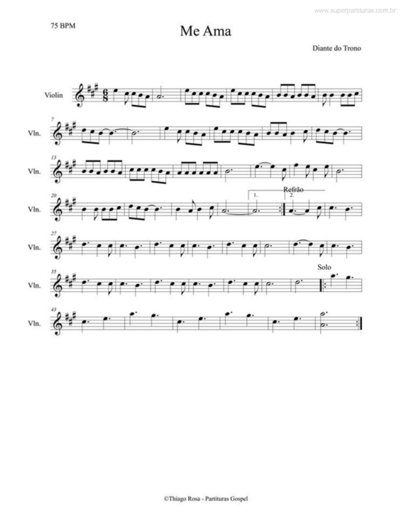 Partitura da música Me Ama v.2