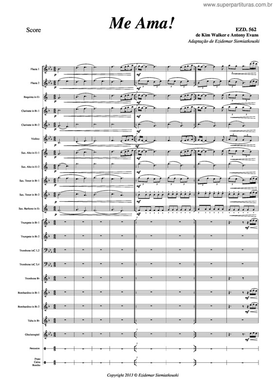 Partitura da música Me Ama v.3