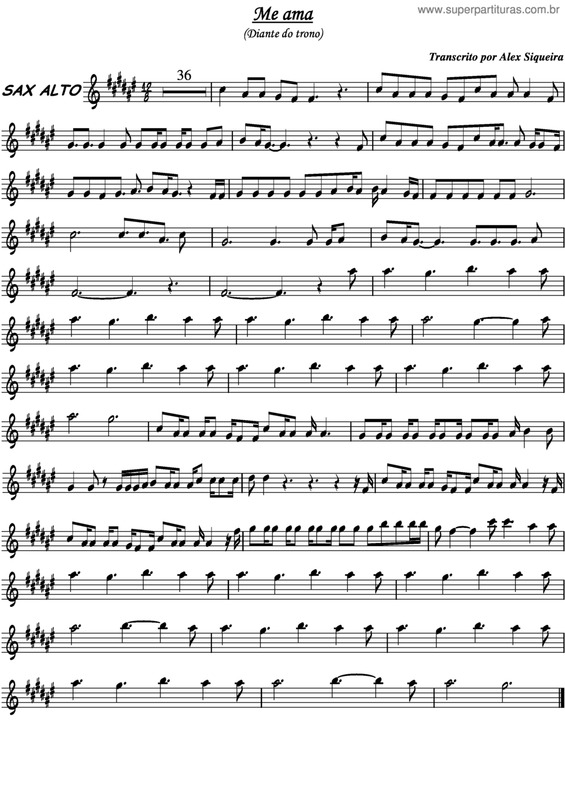 Partitura da música Me Ama v.4