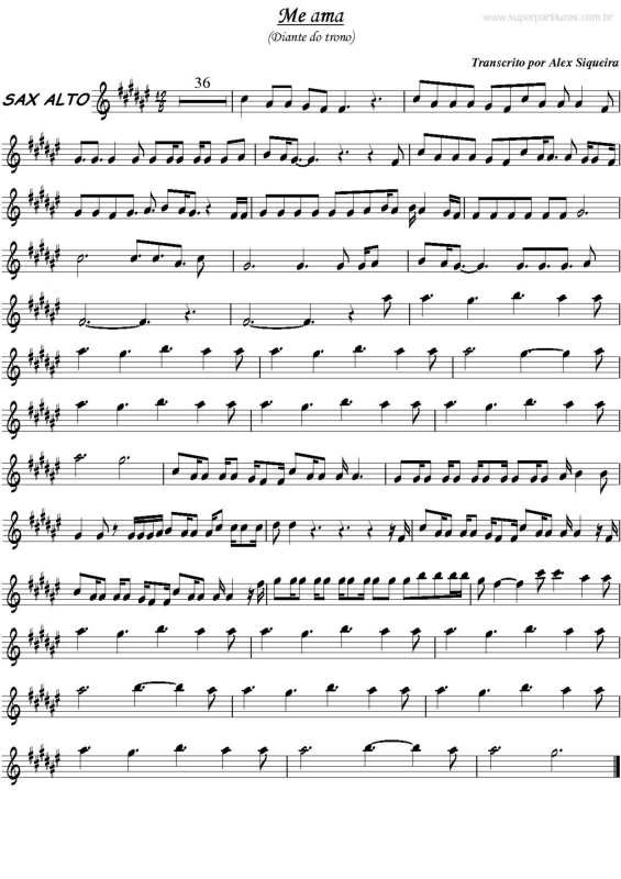 Partitura da música Me Ama