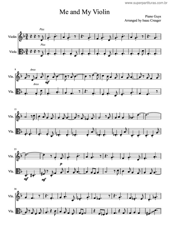 Partitura da música Me And My Violin