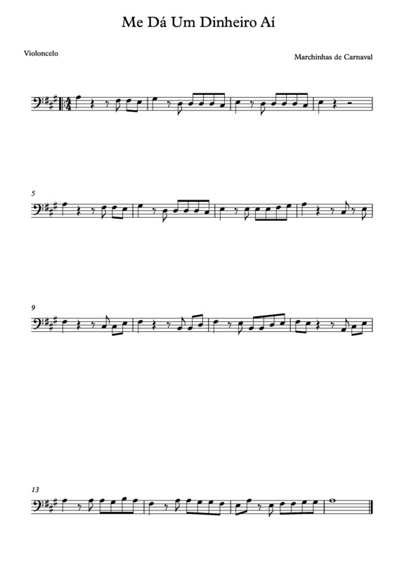 Partitura da música Me Dá Um Dinheiro Aí v.11