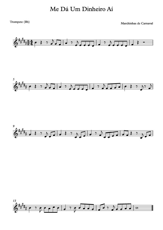 Partitura da música Me Dá Um Dinheiro Aí v.8