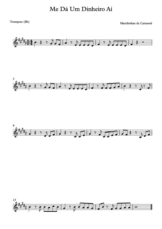 Partitura da música Me Dá Um Dinheiro Aí v.8