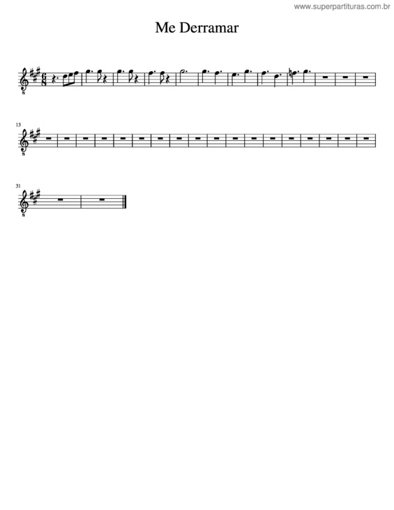 Partitura da música Me Derramar v.2