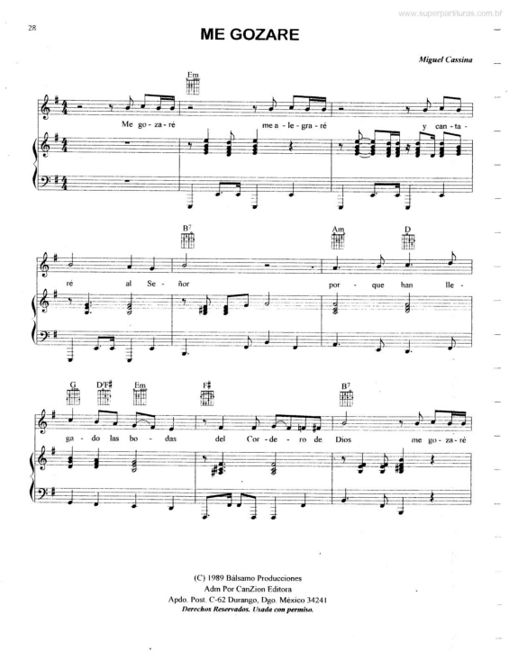 Partitura da música Me Gozare