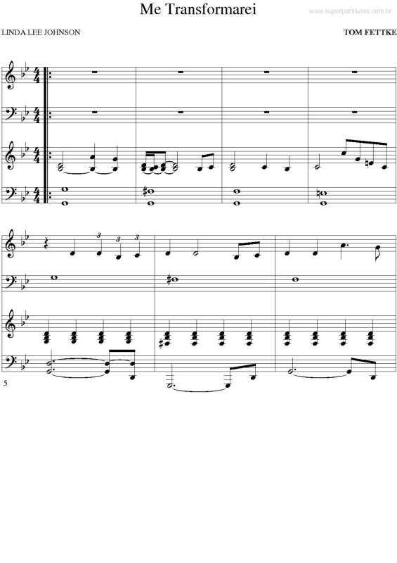 Partitura da música Me Transformarei