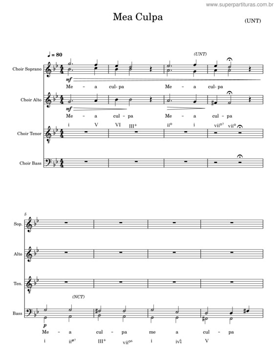 Partitura da música Mea Culpa v.4