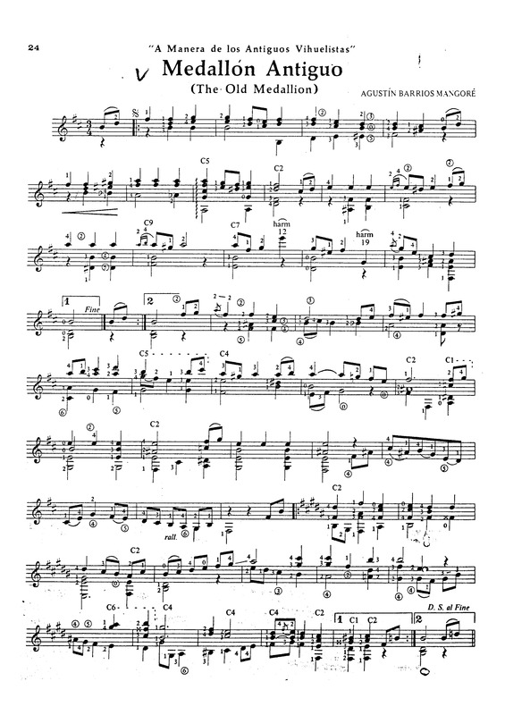 Partitura da música Medallón Antiguo v.2