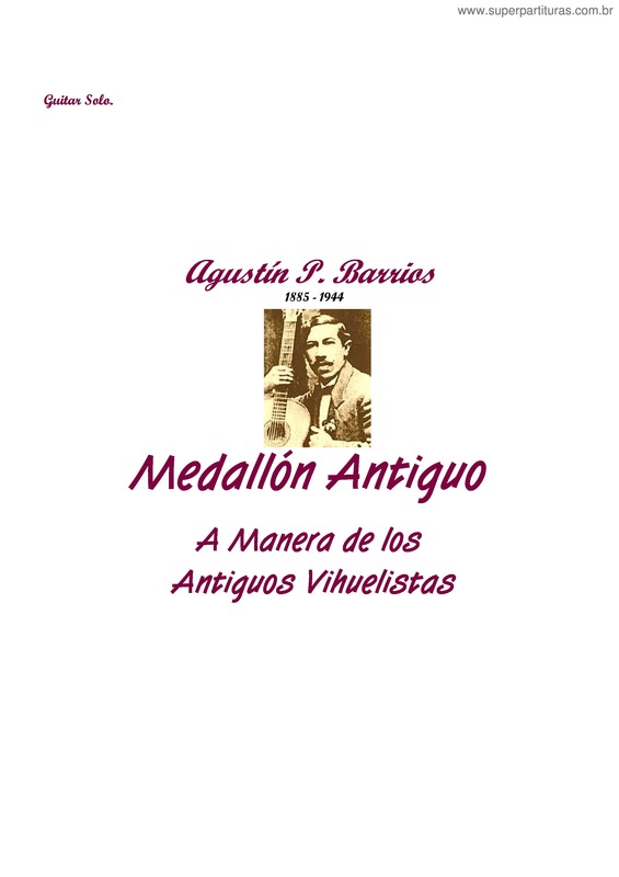 Partitura da música Medallón Antiguo