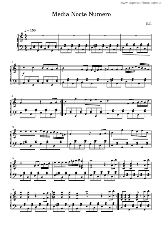 Partitura da música Media Nocte Numero