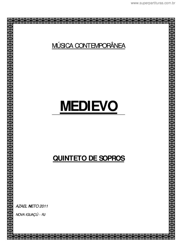 Partitura da música Medievo