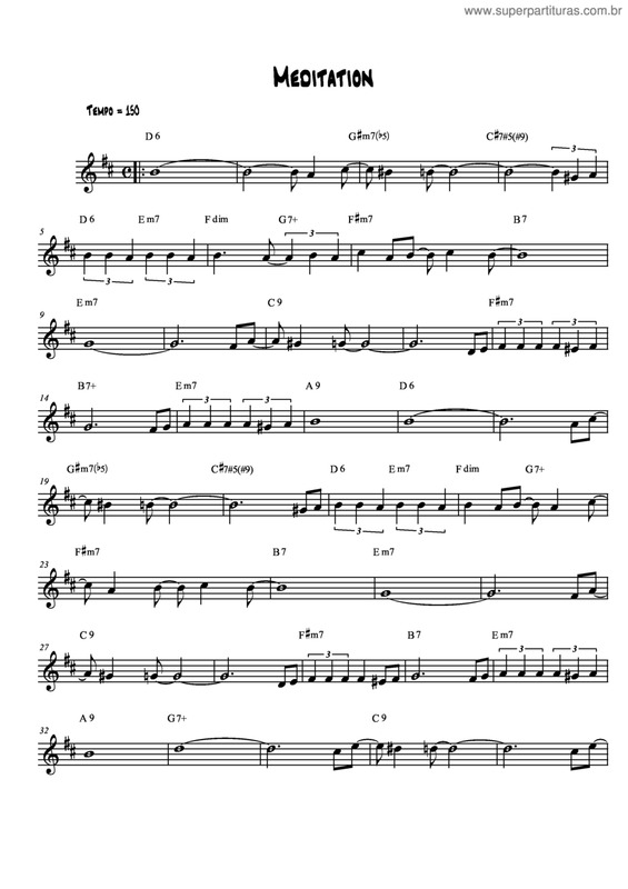 Partitura da música Meditation v.6