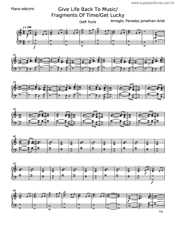Partitura da música Medley – Daft Punk