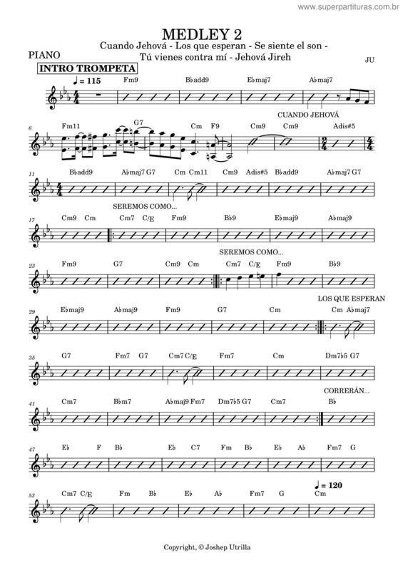 Partitura da música Medley 2 Día 1 Radio Bethel