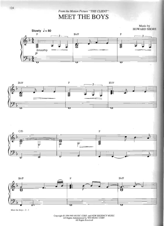 Partitura da música Meet The Boys