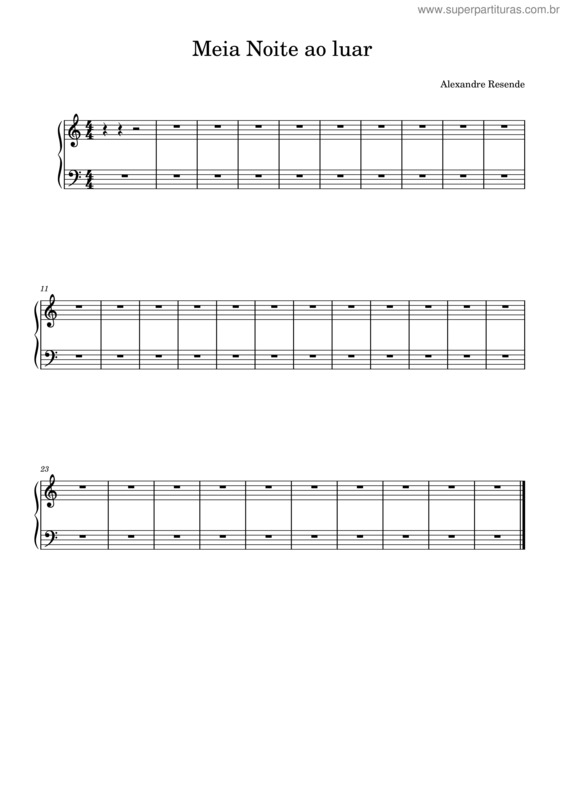 Partitura da música Meia Noite Ao Luar