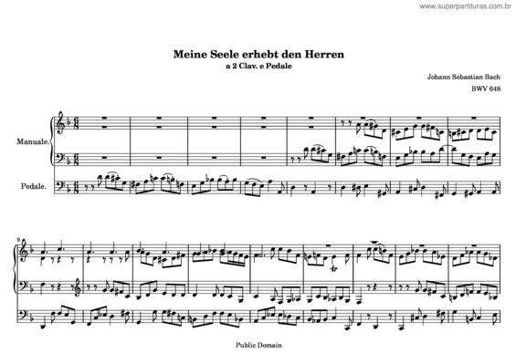 Partitura da música Meine Seele erhebt den Herren