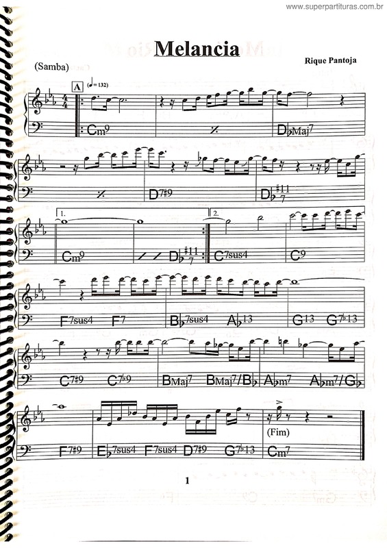 Partitura da música Melancia