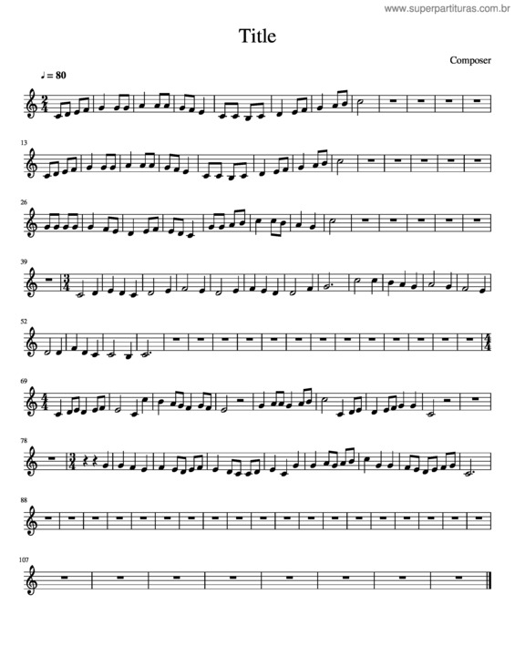 Partitura da música Melodia 12 Parcial Audioperceptiva 1
