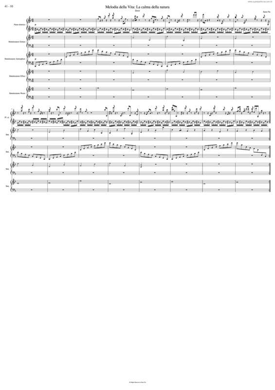 Partitura da música Melodia Della Vita: La Calma Della Natura