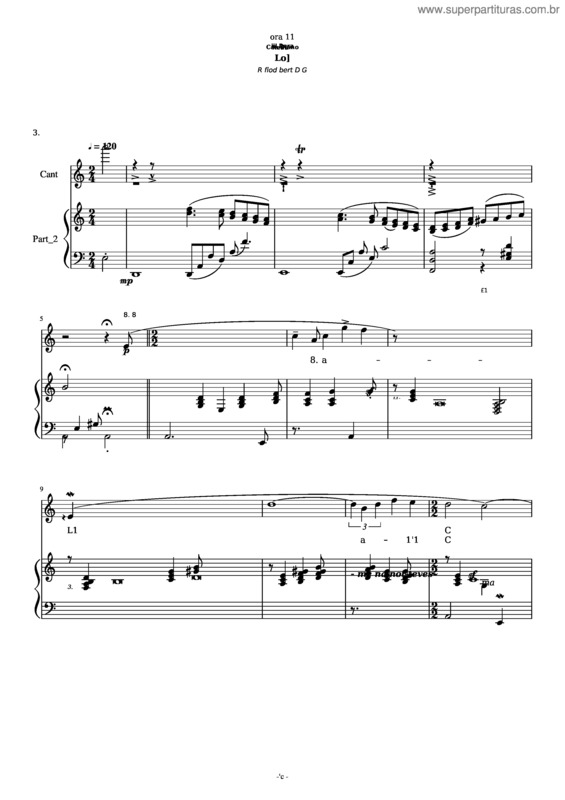 Partitura da música Melodia Sentimental High Key