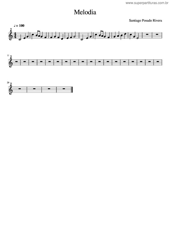 Partitura da música Melodia v.5