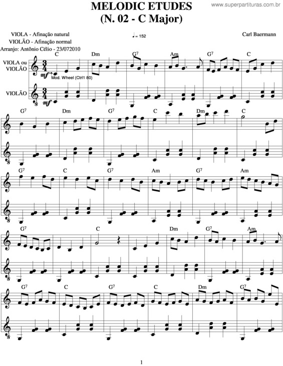 Partitura da música Melodic Etudes v.2