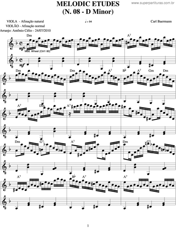 Partitura da música Melodic Etudes v.4