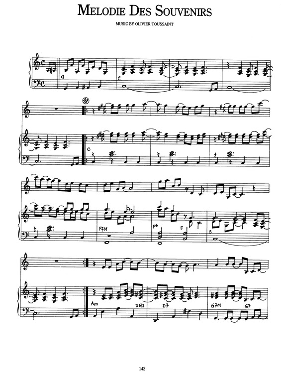 Partitura da música Melodie Des Souvenirs