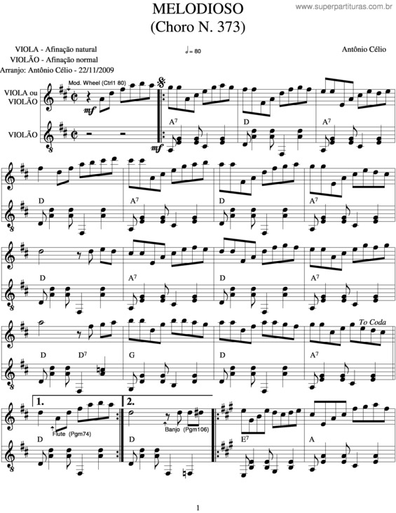 Partitura da música Melodioson