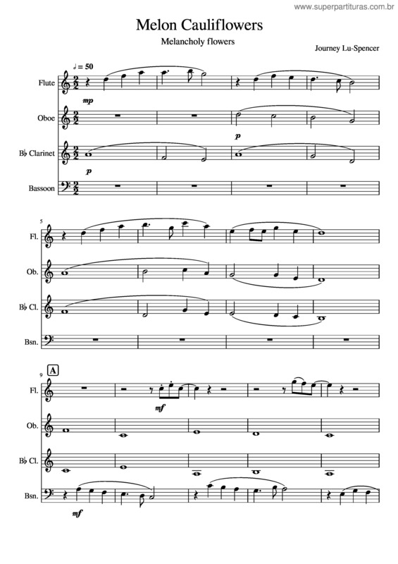 Partitura da música Melon Cauliflowers