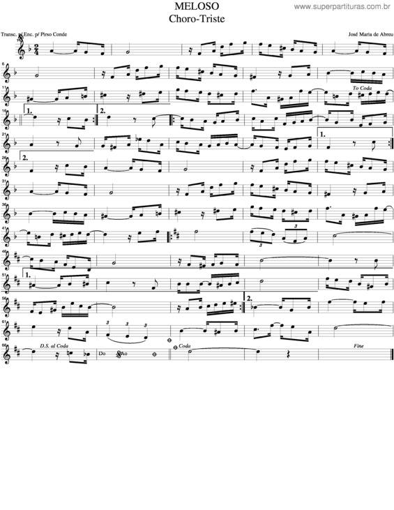 Partitura da música Meloso v.2