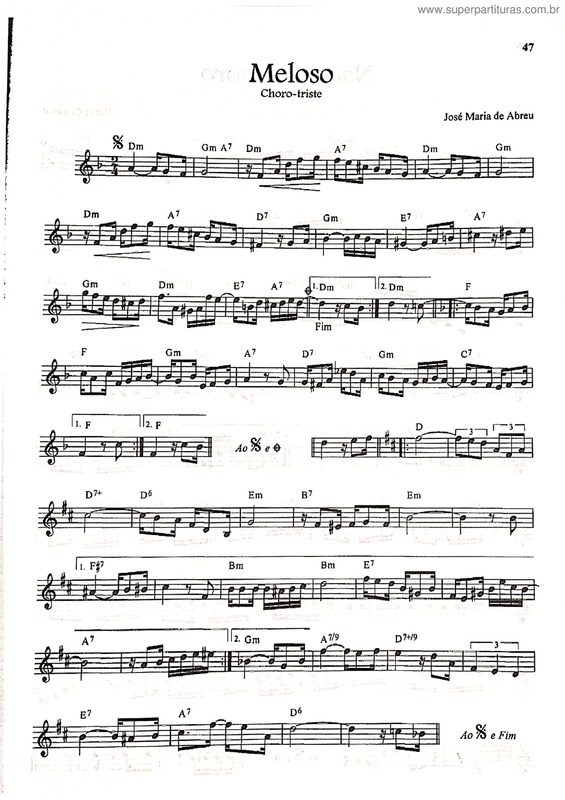 Partitura da música Meloso v.7