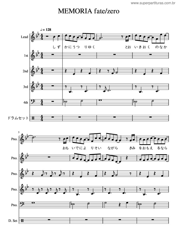 Partitura da música Memoria v.4