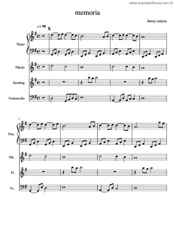 Partitura da música Memoria v.5